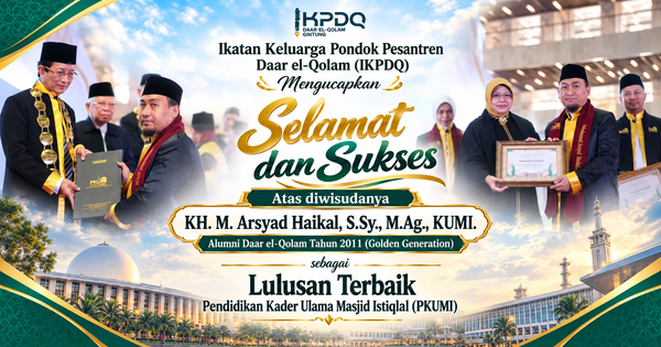 KH. M. Arsyad Haikal Raih Predikat Lulusan Terbaik PKUMI
